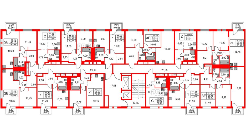 Квартира в ЖК Невская долина, 1 комнатная, 36.73 м², 12 этаж