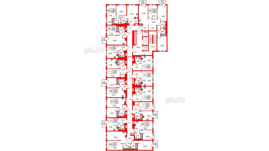 Квартира в ЖК Невская долина, 1 комнатная, 33.59 м², 2 этаж