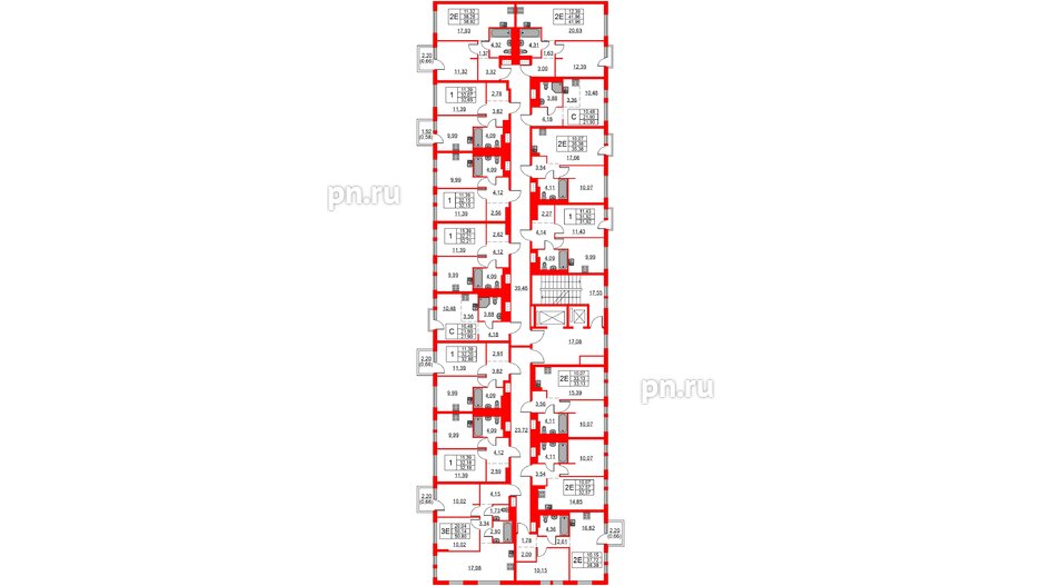 Квартира в ЖК Невская долина, 1 комнатная, 38.92 м², 4 этаж