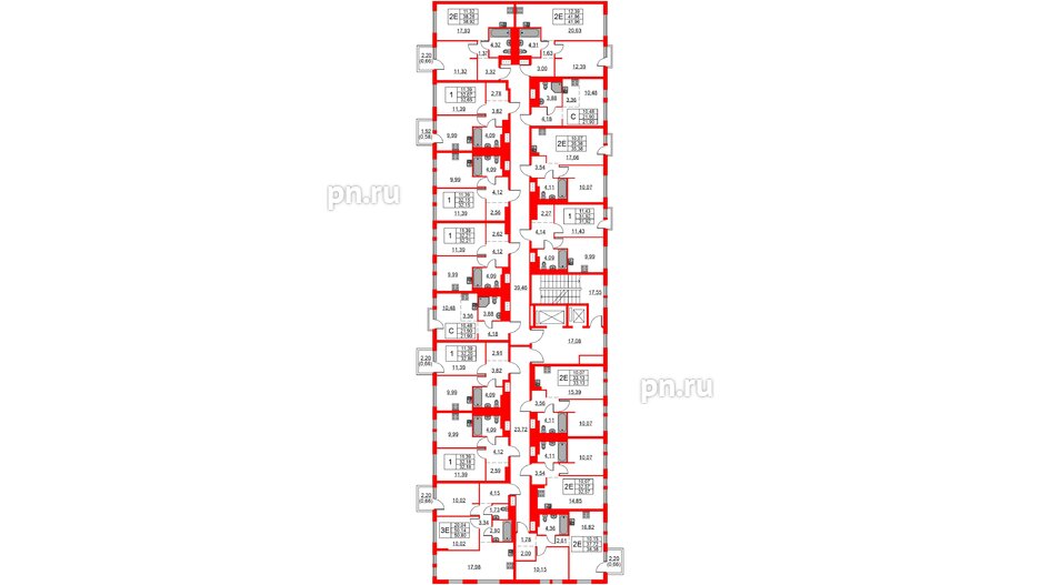 Квартира в ЖК Невская долина, 1 комнатная, 38.92 м², 10 этаж