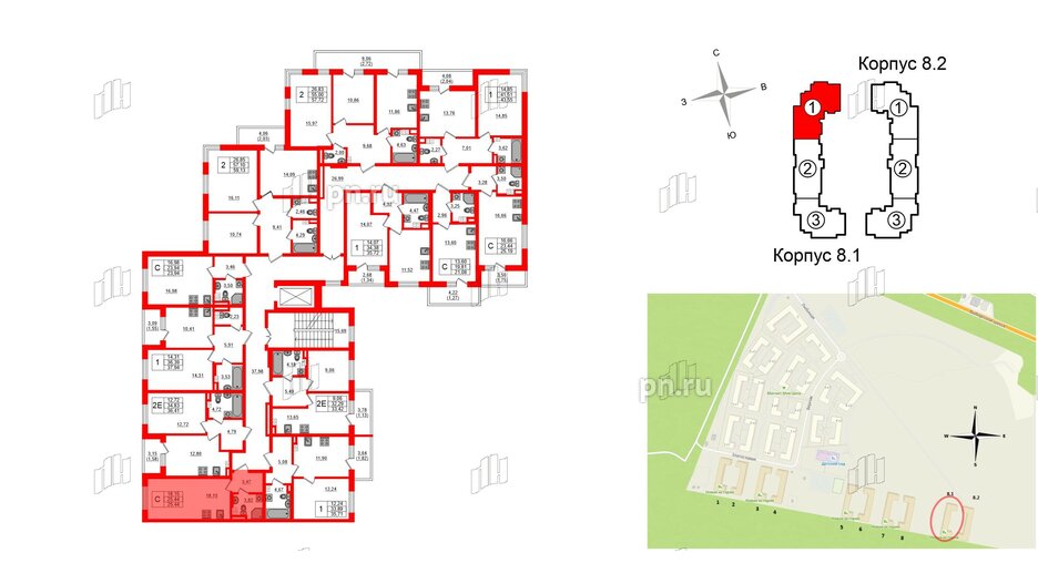 Квартира в ЖК Новая история, студия, 25.44 м², 3 этаж