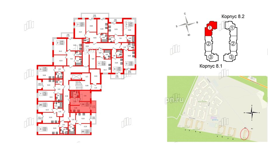 Квартира в ЖК Новая история, 1 комнатная, 34.02 м², 1 этаж