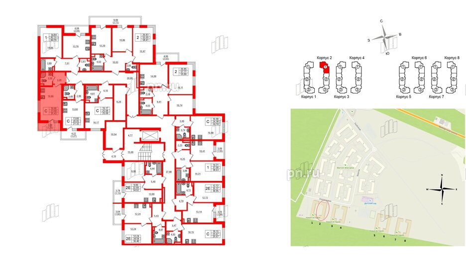 Квартира в ЖК Новая история, студия, 25.43 м², 1 этаж