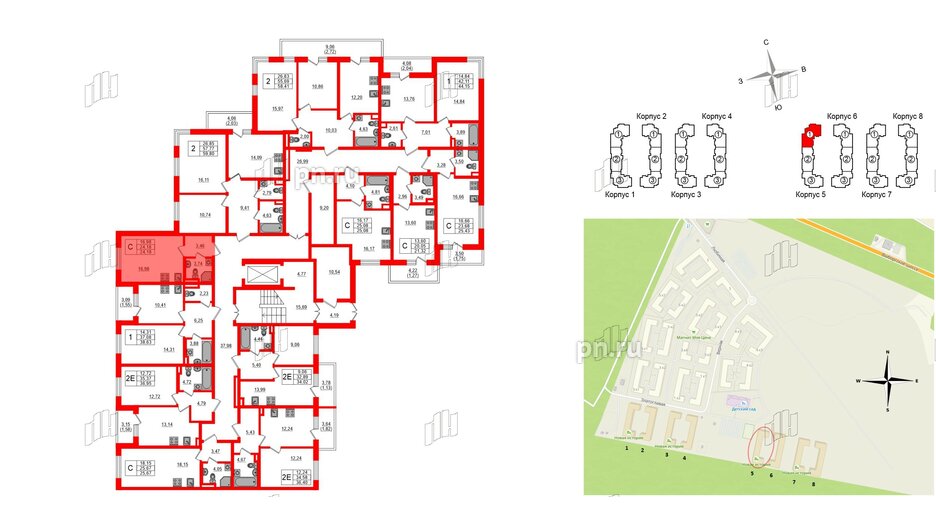 Квартира в ЖК Новая история, студия, 24.18 м², 1 этаж