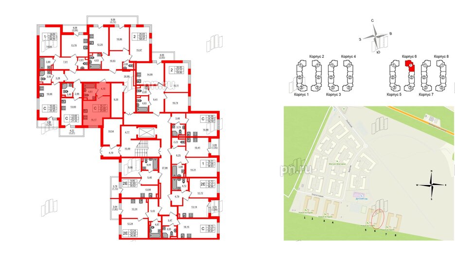 Квартира в ЖК Новая история, студия, 25.08 м², 1 этаж