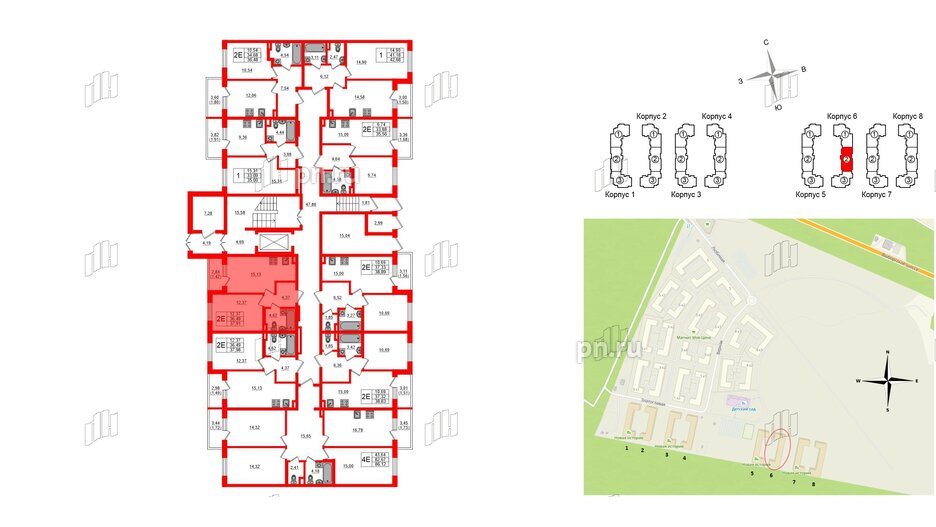 Квартира в ЖК Новая история, 1 комнатная, 37.91 м², 1 этаж