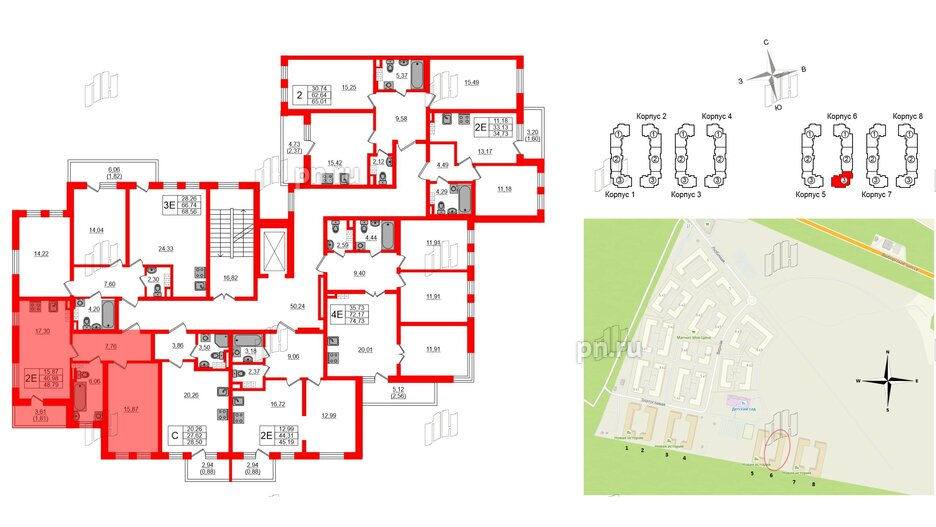 Квартира в ЖК Новая история, 1 комнатная, 48.79 м², 4 этаж