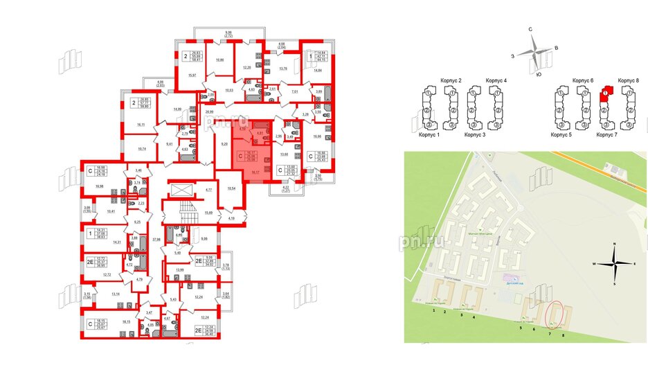 Квартира в ЖК Новая история, студия, 25.08 м², 1 этаж