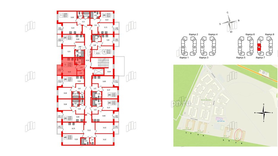 Квартира в ЖК Новая история, студия, 27.82 м², 2 этаж