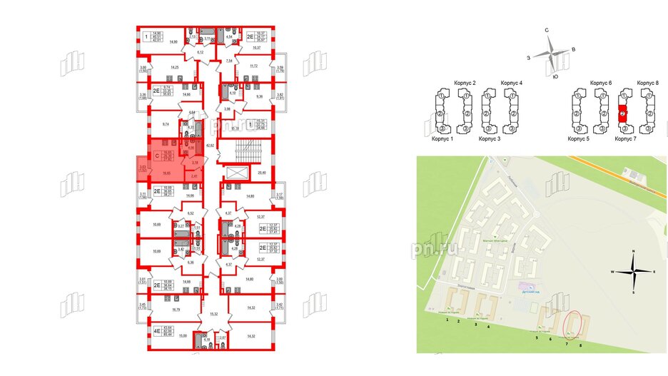 Квартира в ЖК Новая история, студия, 27.82 м², 4 этаж