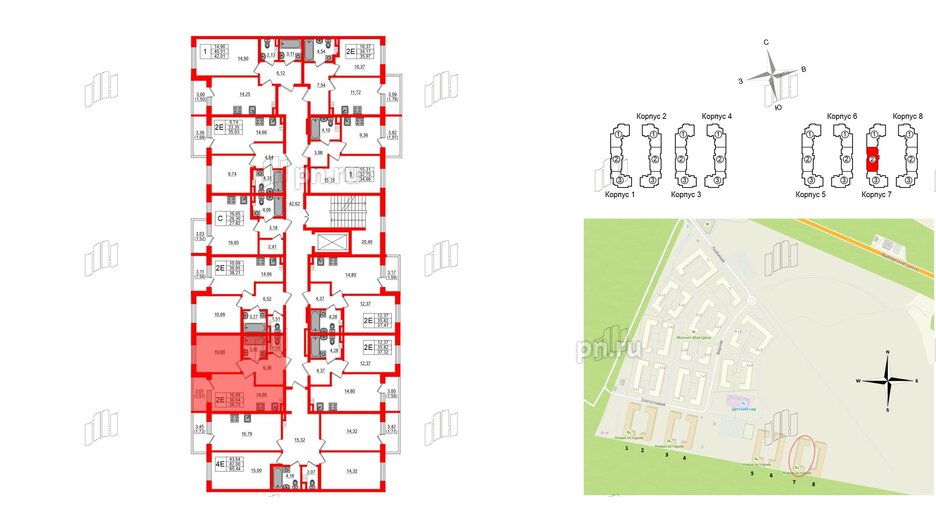 Квартира в ЖК Новая история, 1 комнатная, 38.15 м², 3 этаж