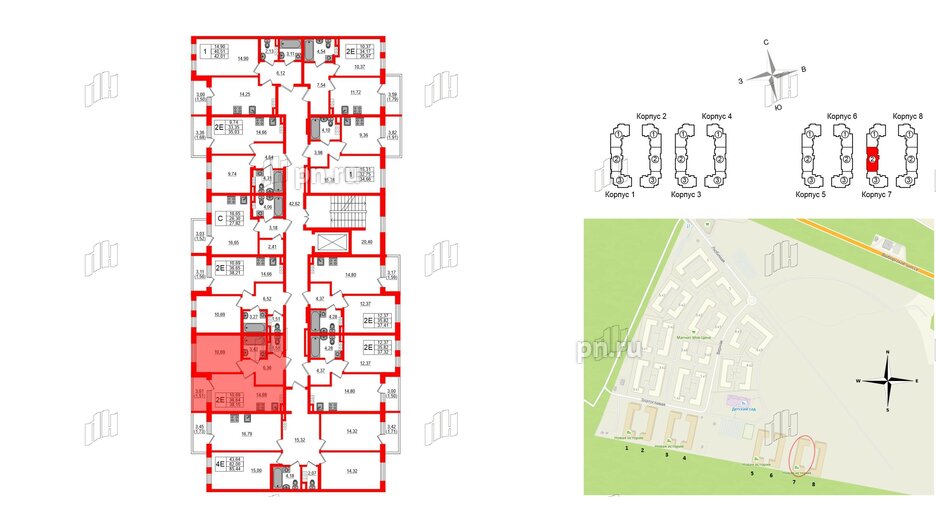 Квартира в ЖК Новая история, 1 комнатная, 38.15 м², 4 этаж