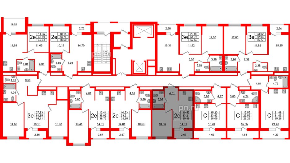 Квартира в ЖК ЦДС Новосаратовка «Город первых», 1 комнатная, 33.21 м², 9 этаж