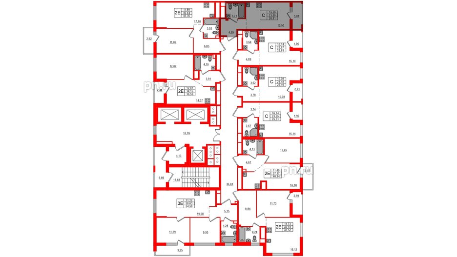 Квартира в ЖК ЦДС Новосаратовка «Город первых», студия, 26.81 м², 22 этаж