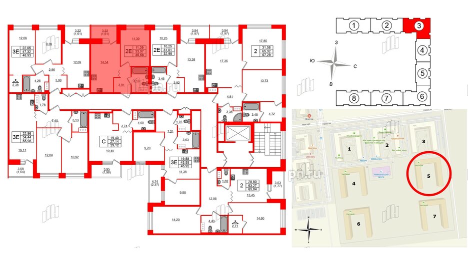 Квартира в ЖК Квартал Уютный, 1 комнатная, 35.58 м², 7 этаж