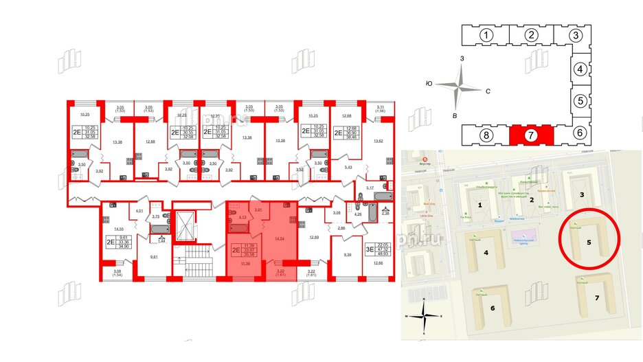 Квартира в ЖК Квартал Уютный, 1 комнатная, 35.58 м², 9 этаж