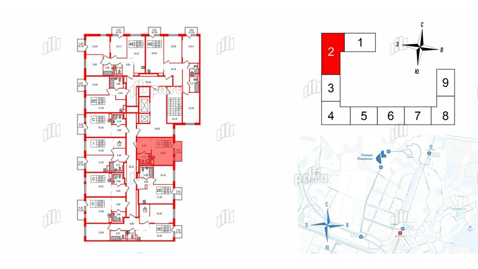 Квартира в ЖК Новые Лаврики, студия, 27.06 м², 11 этаж