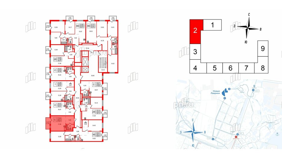 Квартира в ЖК Новые Лаврики, студия, 27.67 м², 11 этаж