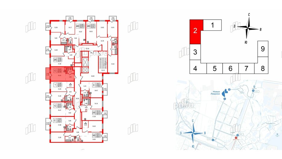 Квартира в ЖК Новые Лаврики, студия, 25.78 м², 11 этаж