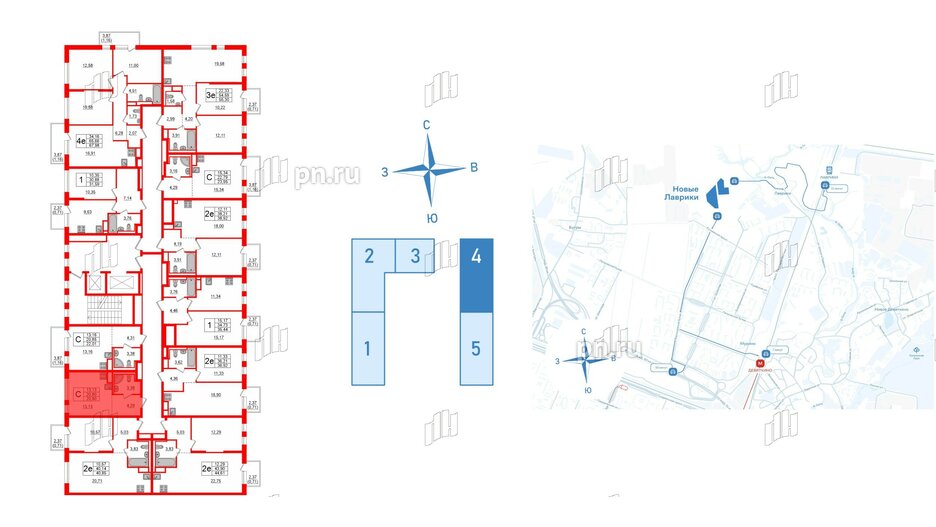 Квартира в ЖК Новые Лаврики, студия, 20.8 м², 7 этаж