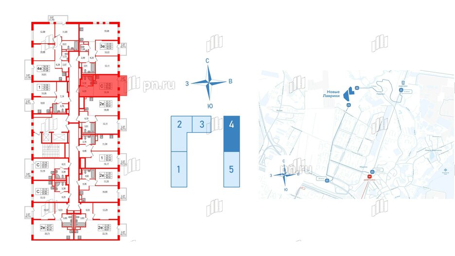 Квартира в ЖК Новые Лаврики, студия, 23.95 м², 11 этаж