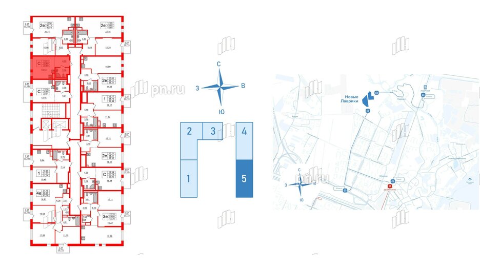 Квартира в ЖК Новые Лаврики, студия, 20.8 м², 7 этаж