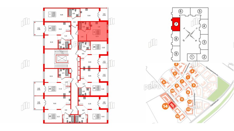 Квартира в ЖК Образцовый квартал, студия, 29.59 м², 3 этаж