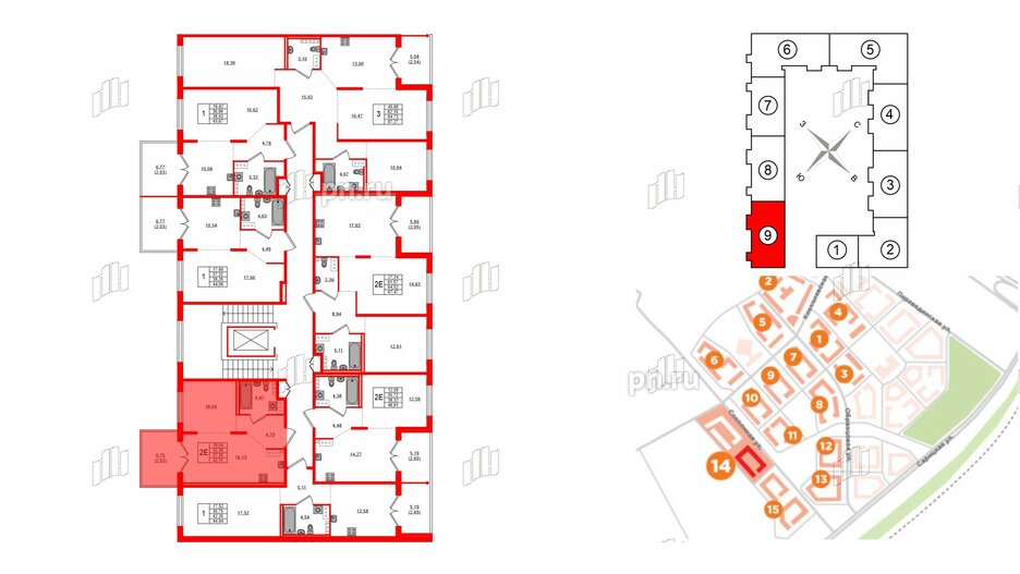 Квартира в ЖК Образцовый квартал, 1 комнатная, 35.36 м², 4 этаж