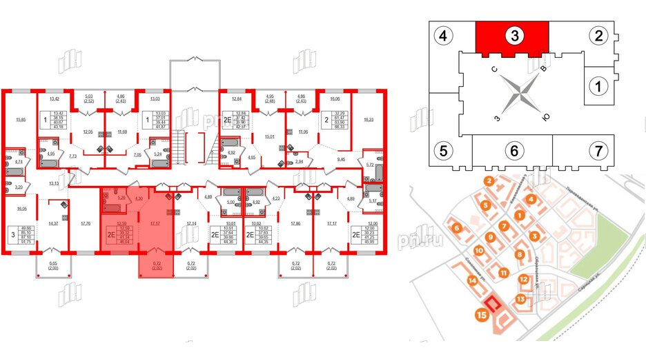 Квартира в ЖК Образцовый квартал, 1 комнатная, 39.32 м², 1 этаж