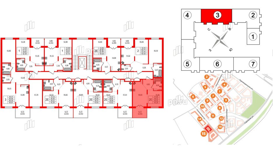 Квартира в ЖК Образцовый квартал, 1 комнатная, 38.52 м², 4 этаж