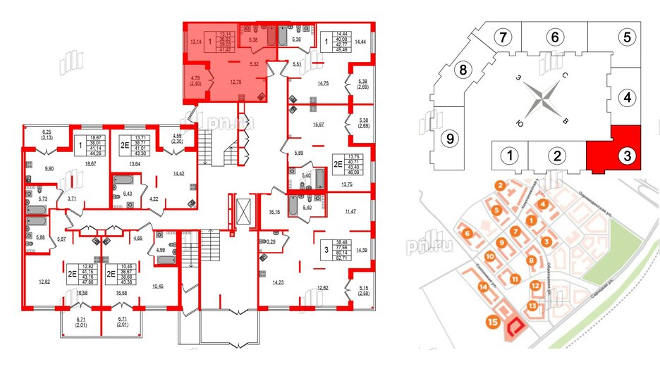 Квартира в ЖК Образцовый квартал, 1 комнатная, 36.63 м², 1 этаж