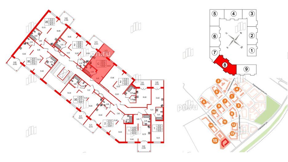 Квартира в ЖК Образцовый квартал, студия, 30.34 м², 2 этаж