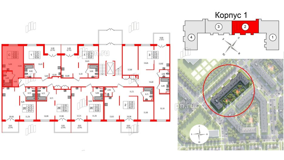 Квартира в ЖК Образцовый квартал, студия, 29.86 м², 1 этаж