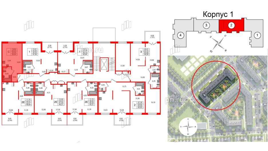 Квартира в ЖК Образцовый квартал, студия, 29.64 м², 3 этаж