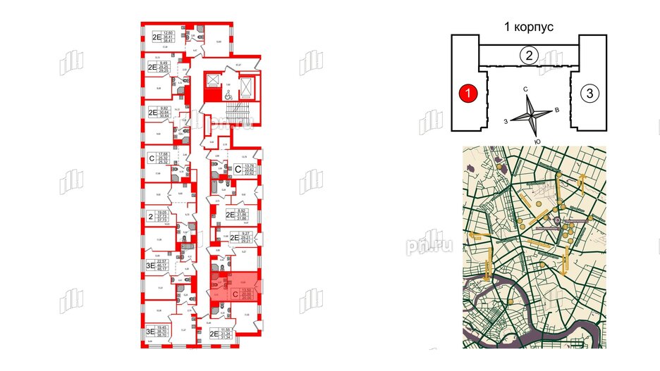 Апартаменты в ЖК iD Polytech, студия, 20 м², 5 этаж