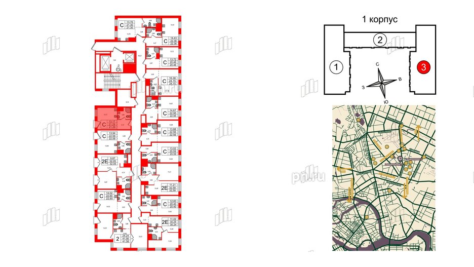 Апартаменты в ЖК iD Polytech, студия, 21.29 м², 6 этаж