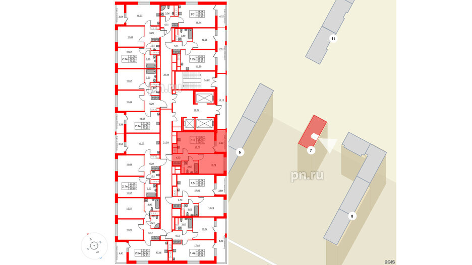 Квартира в ЖК «Город звёзд», 1 комнатная, 36.15 м², 12 этаж
