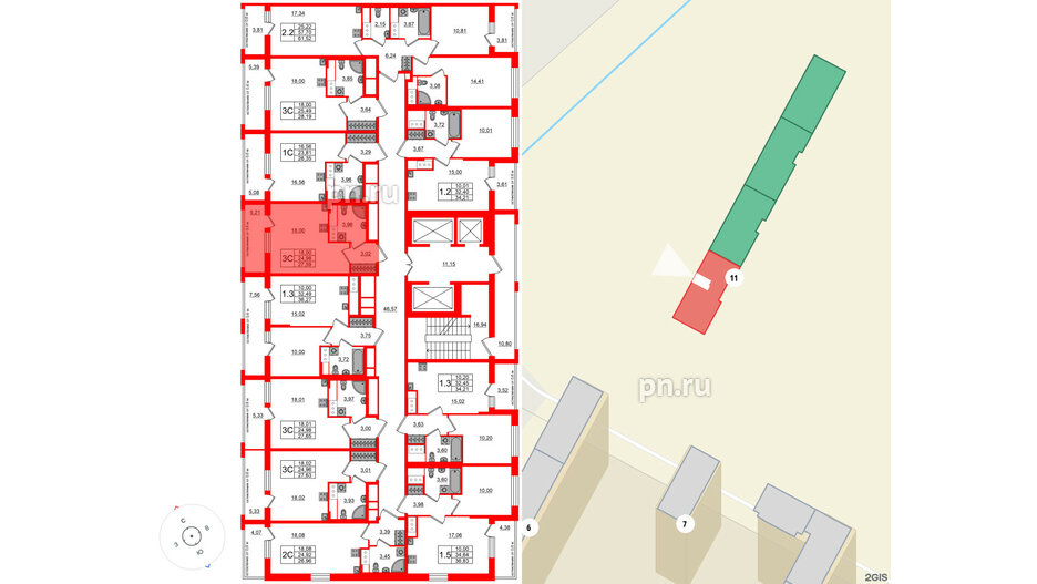 Квартира в ЖК «Город звёзд», студия, 24.98 м², 5 этаж