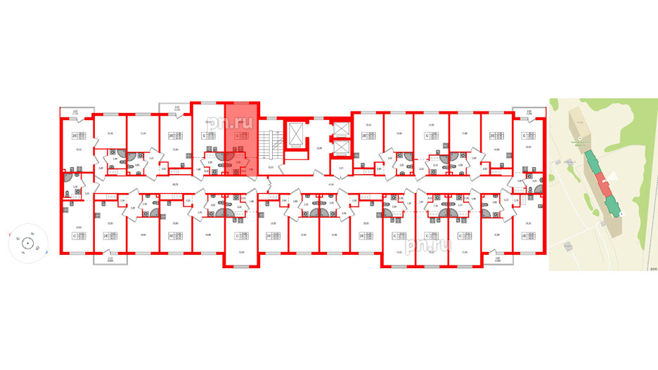 Квартира в ЖК Дыбенко Парк, студия, 21.1 м², 6 этаж
