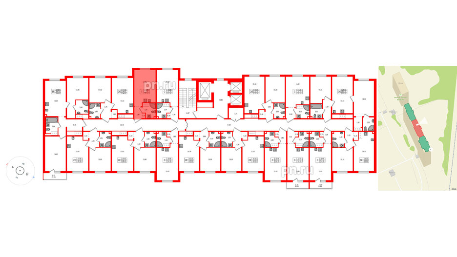 Квартира в ЖК Дыбенко Парк, студия, 21.1 м², 18 этаж