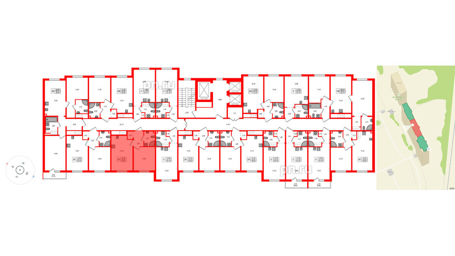 Квартира в ЖК Дыбенко Парк, 1 комнатная, 34.1 м², 18 этаж