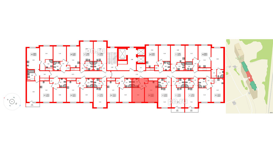 Квартира в ЖК Дыбенко Парк, 1 комнатная, 33 м², 18 этаж