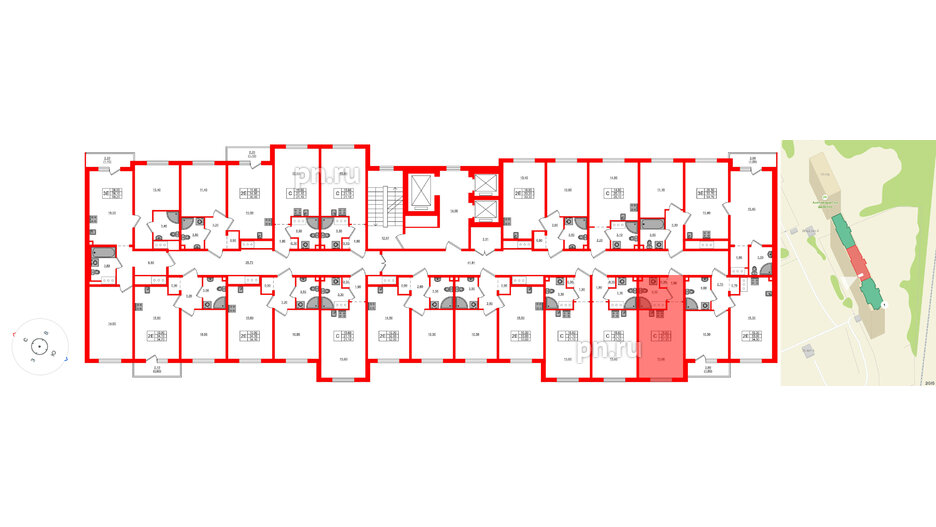 Квартира в ЖК Дыбенко Парк, студия, 21.1 м², 9 этаж