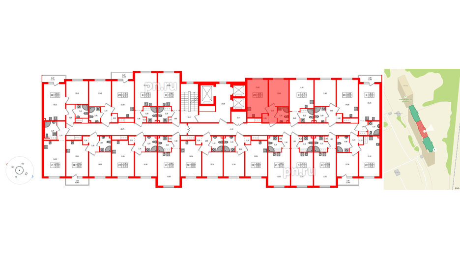 Квартира в ЖК Дыбенко Парк, 1 комнатная, 33.3 м², 6 этаж