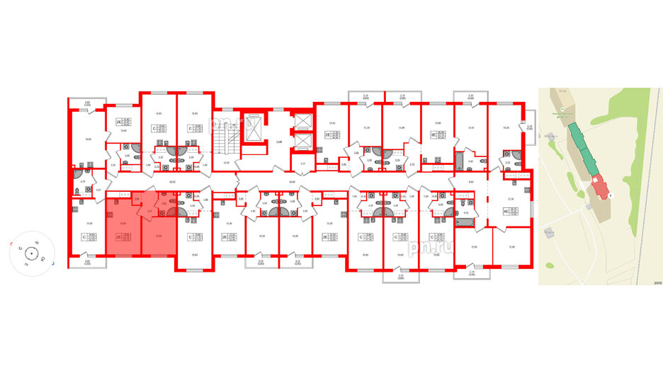 Квартира в ЖК Дыбенко Парк, 1 комнатная, 34.1 м², 13 этаж