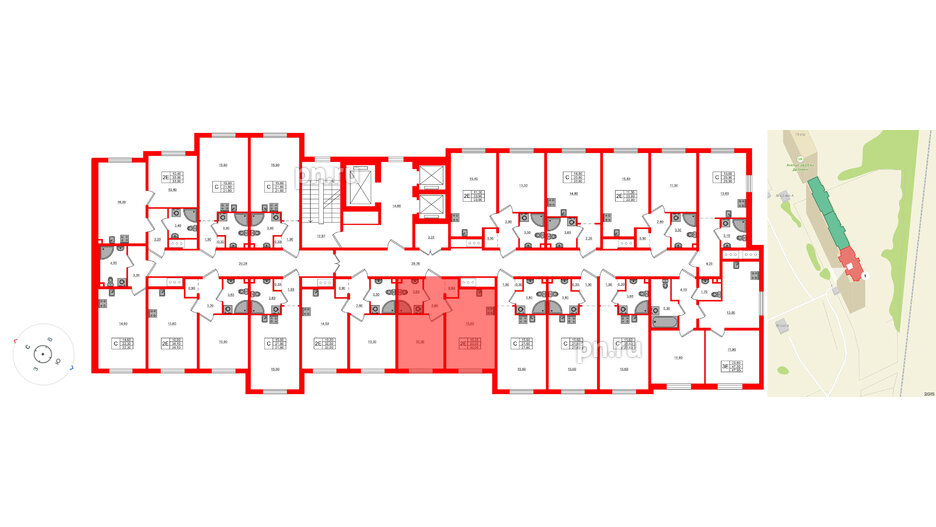 Квартира в ЖК Дыбенко Парк, 1 комнатная, 33 м², 3 этаж