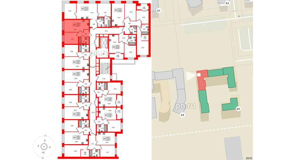 Квартира в ЖК NEWПИТЕР, 1 комнатная, 37.67 м², 3 этаж