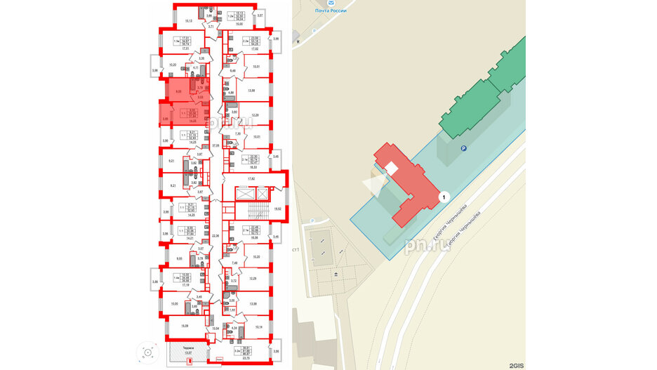 Квартира в ЖК Setl Лофт, 1 комнатная, 30.06 м², 12 этаж