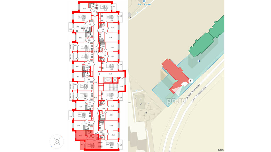 Квартира в ЖК «Сэтл ЛОФТ», 1 комнатная, 31.77 м², 4 этаж