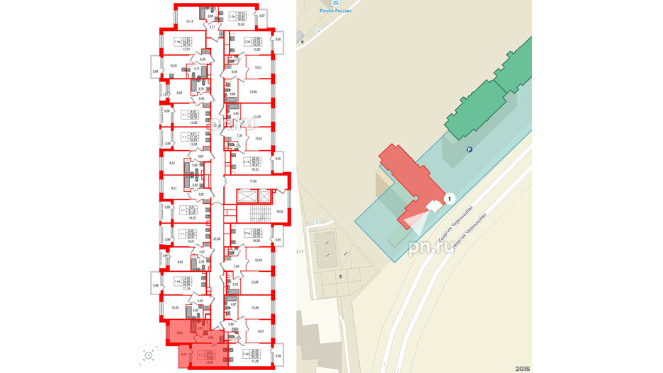 Квартира в ЖК Setl Лофт, 1 комнатная, 31.77 м², 5 этаж
